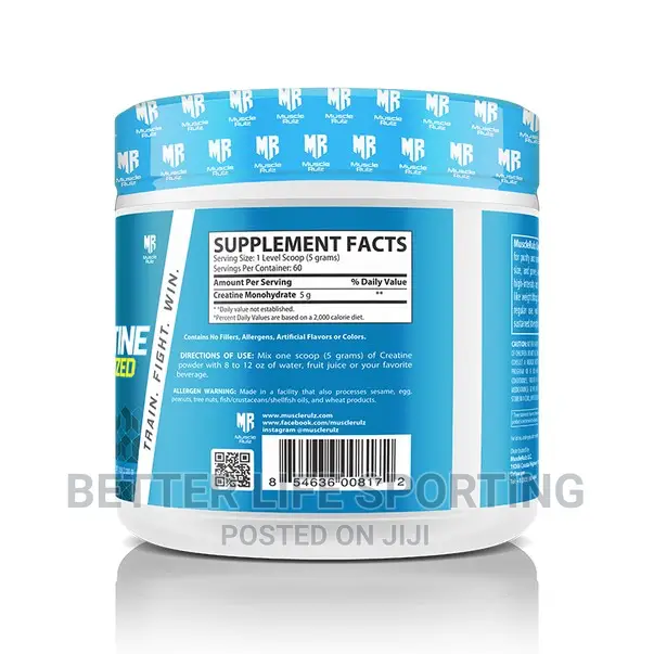 CREATINE Micronised Muscle Rulz 60 Servings 5000 Mg