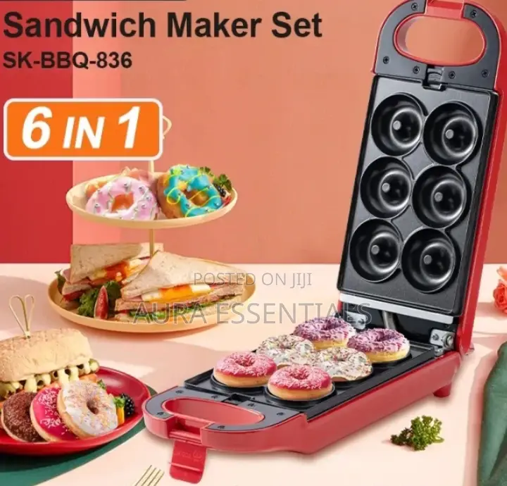 6 in 1 Sokany Sandwich Maker Set SK BBQ 836