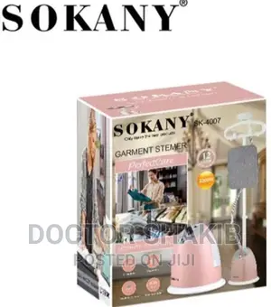 Sokany Vertical Garment Steamer 2.2L Electric Pump-Pink