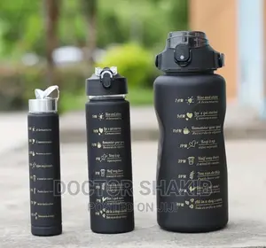 3 Kit Garrafas Drinking Healthy Water Bottle