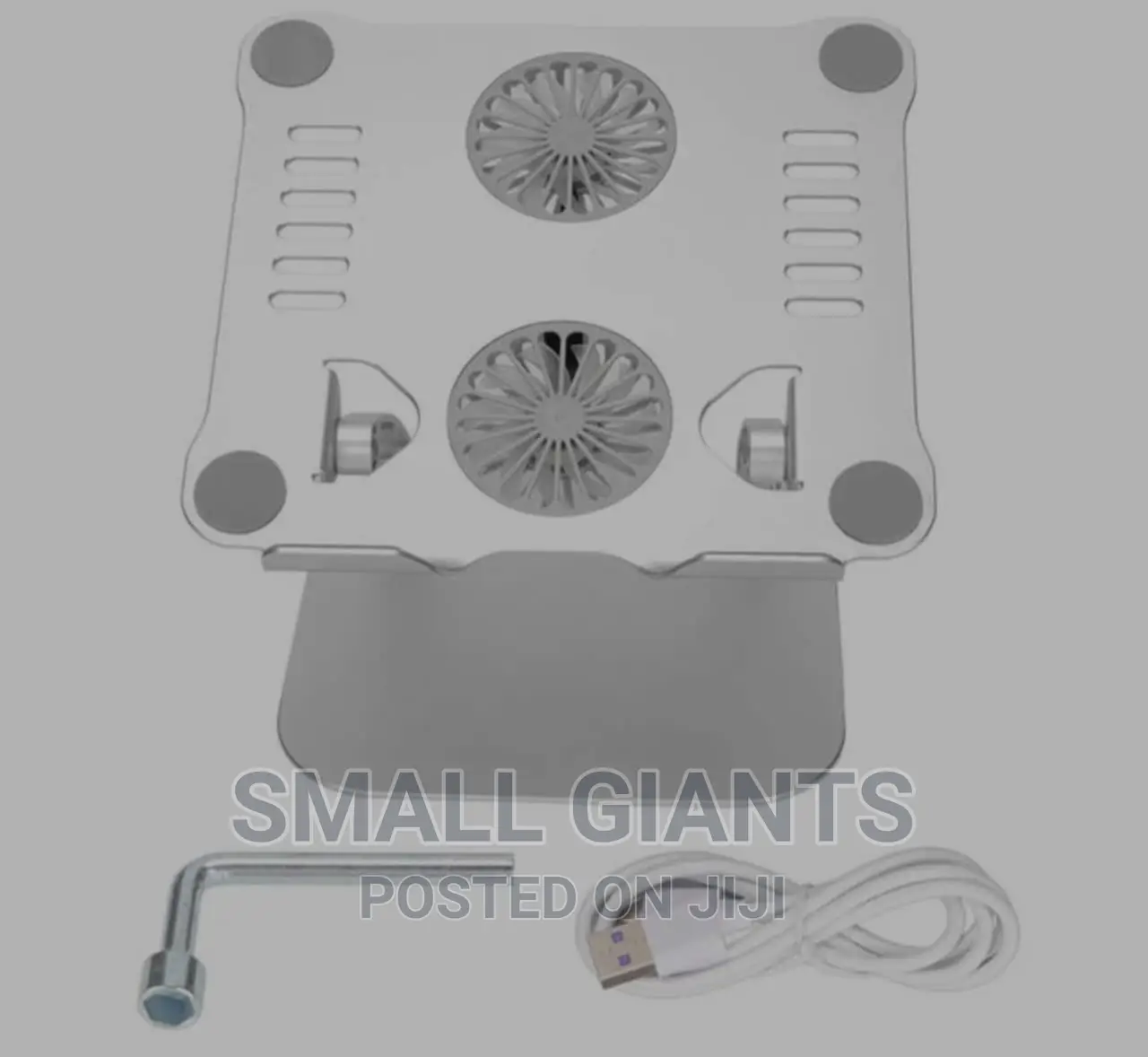 Adjustable Laptop Stand With Dual Fan Radiator