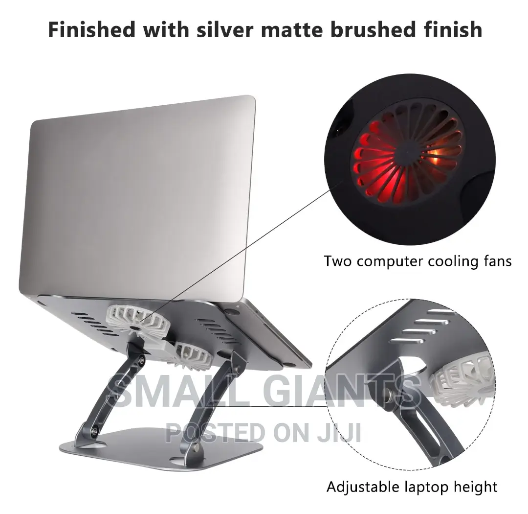 Adjustable Laptop Stand With Dual Fan Radiator