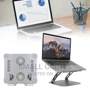 Adjustable Laptop Stand With Dual Fan Radiator
