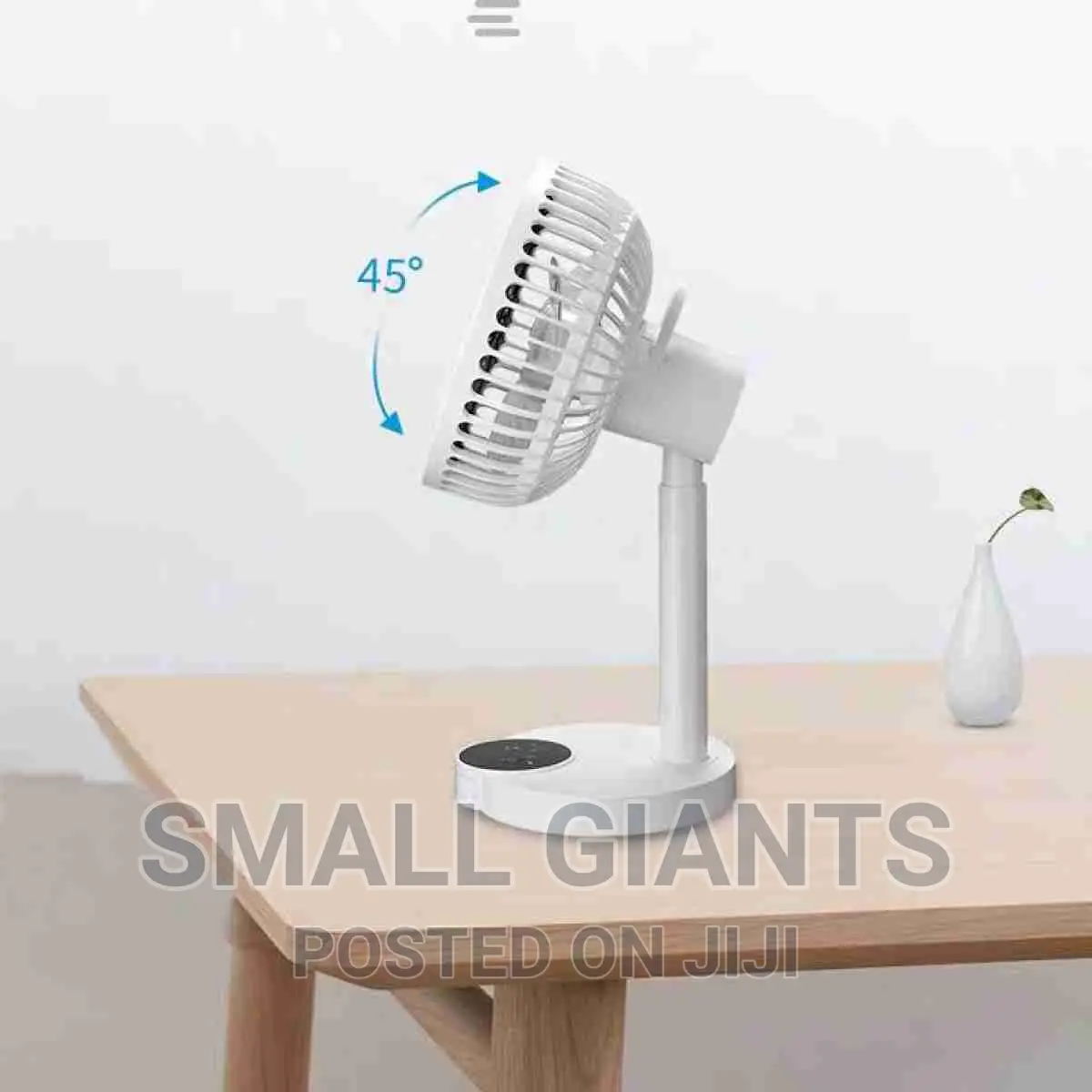 Rechargeable Table Fan With Light