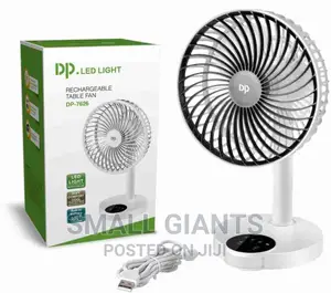 Rechargeable Table Fan With Light