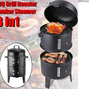 BBQ Grill Roaster Smoker Steamer.