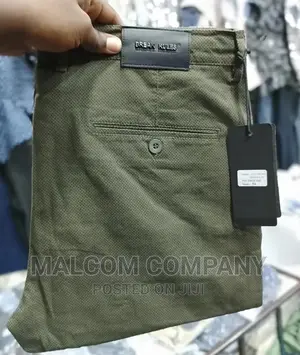 Soft Kaki Men Trousers