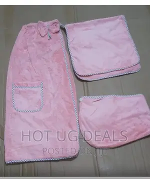 Three Piece Skirt Towel - Pink