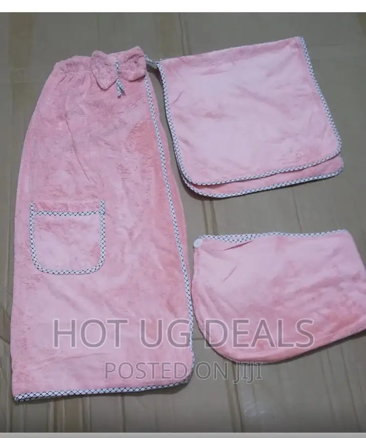 Three Piece Skirt Towel - Pink
