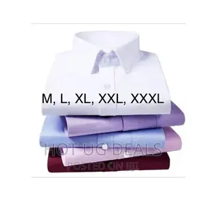 Men's Cotton Office Shirts Long Sleeve ,5 Pieces -Multicolor