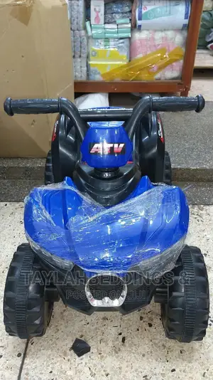Blue and Black Kids Plastic 
4 Wheel Bike