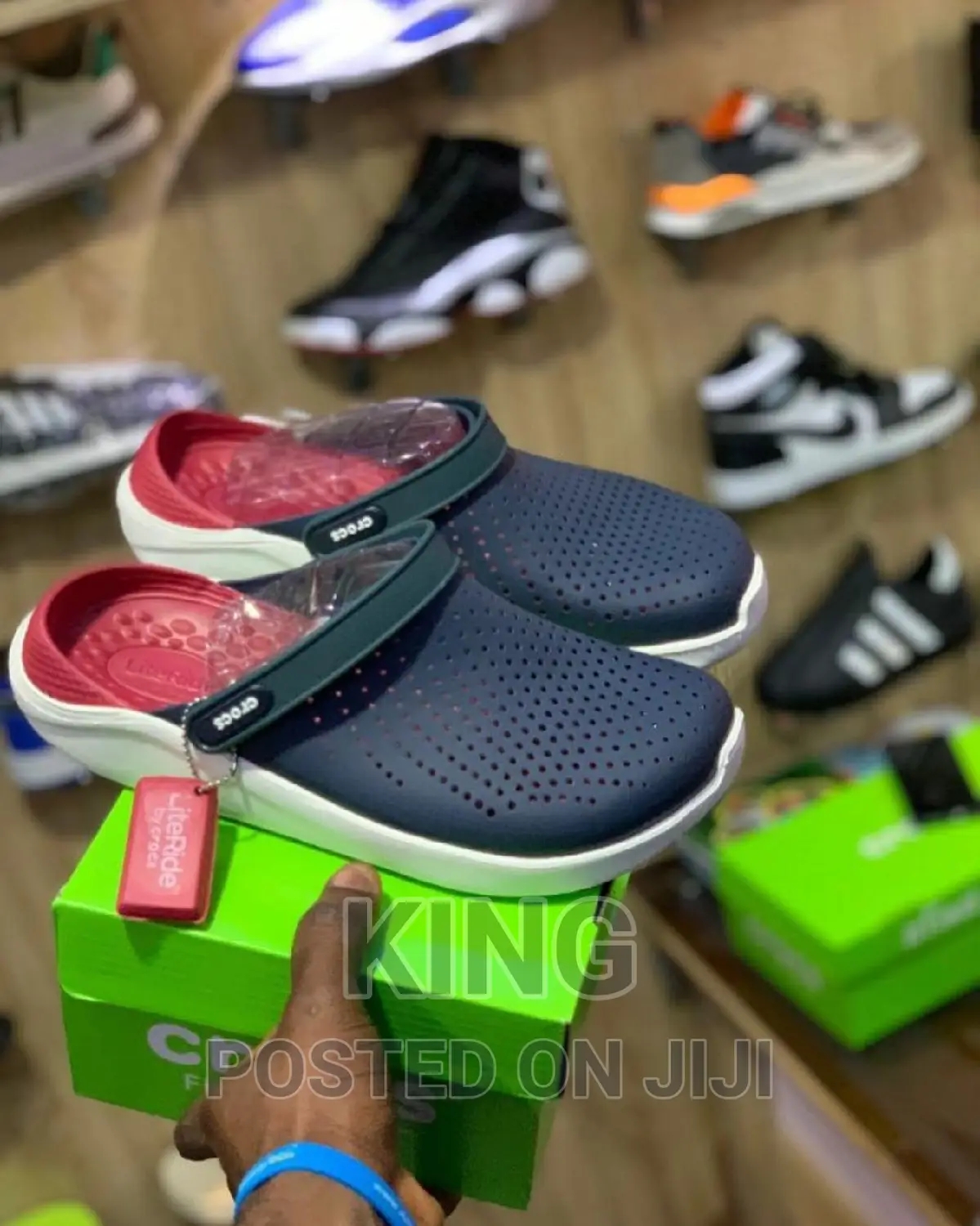 Crocs. Literide Original Grey/Navy Blue