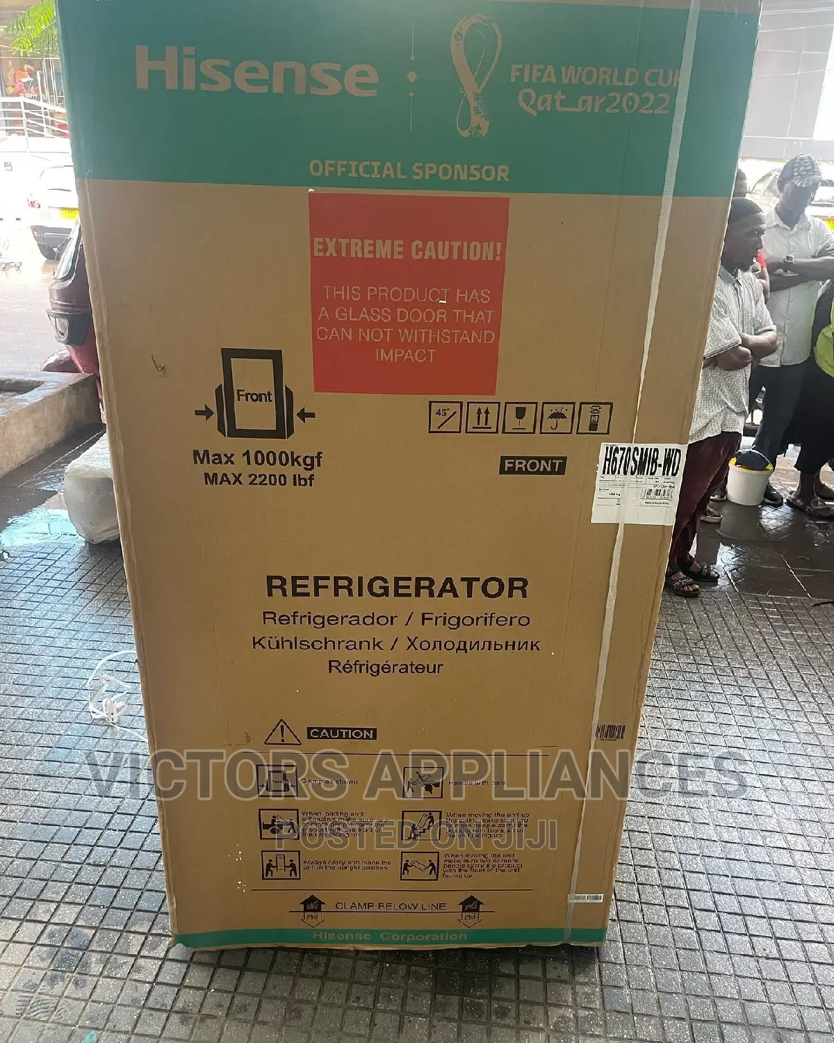 Hisense 670liters Side by Side Refrigerator Black