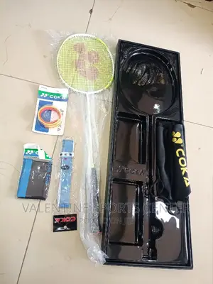 Badminton Racket Coka Full Set Original With Grips