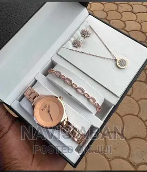 Curren Watch + Necklace +Bracelete+ Rings