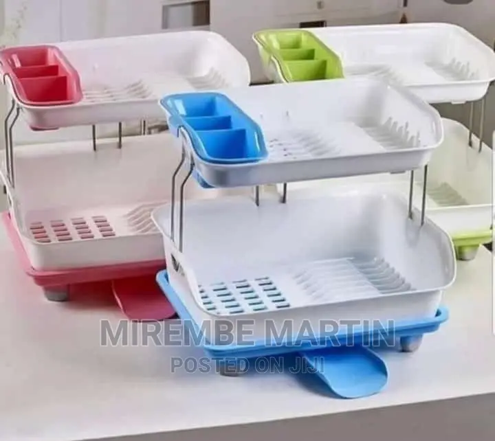 2 Layer Plastic Dish Rack Organizer