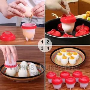 6pc Set Silicone Egg Poacher/