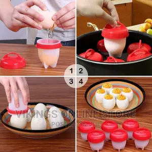 6pc Set Silicone Egg Poacher/