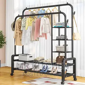 Metallic Clothing Rack