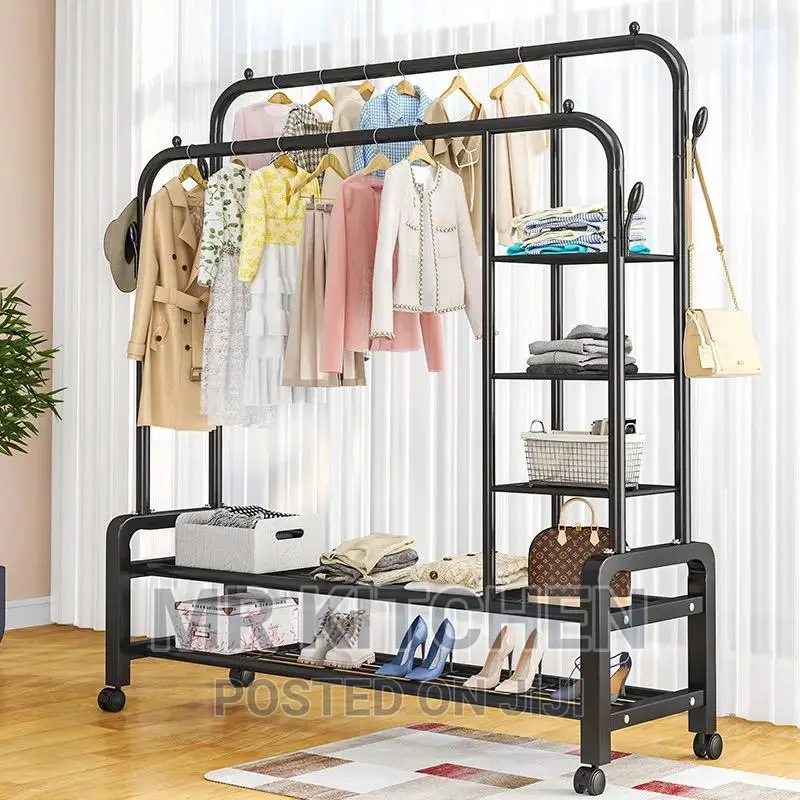 Metallic Clothing Rack