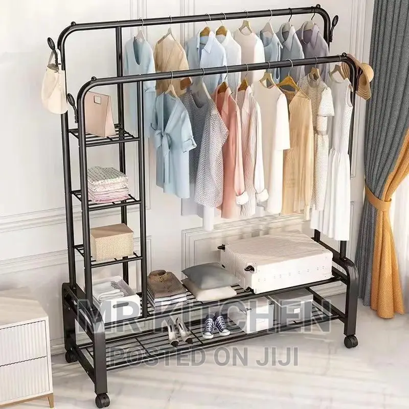 Metallic Clothing Rack