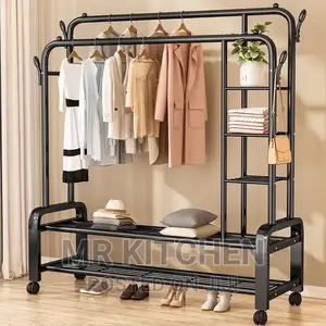 Metallic Clothing Rack