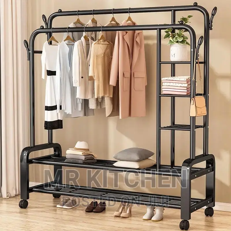 Metallic Clothing Rack