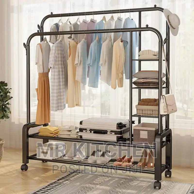 Metallic Clothing Rack