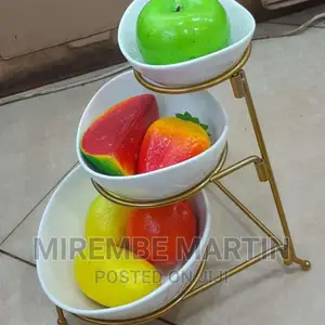 3 Layer Metallic Fruit Rack