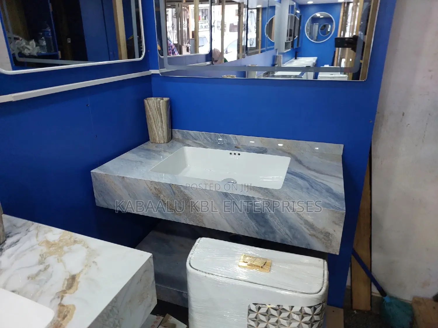Drawer Basin(Vanity Units) With Marble Worktop Finish