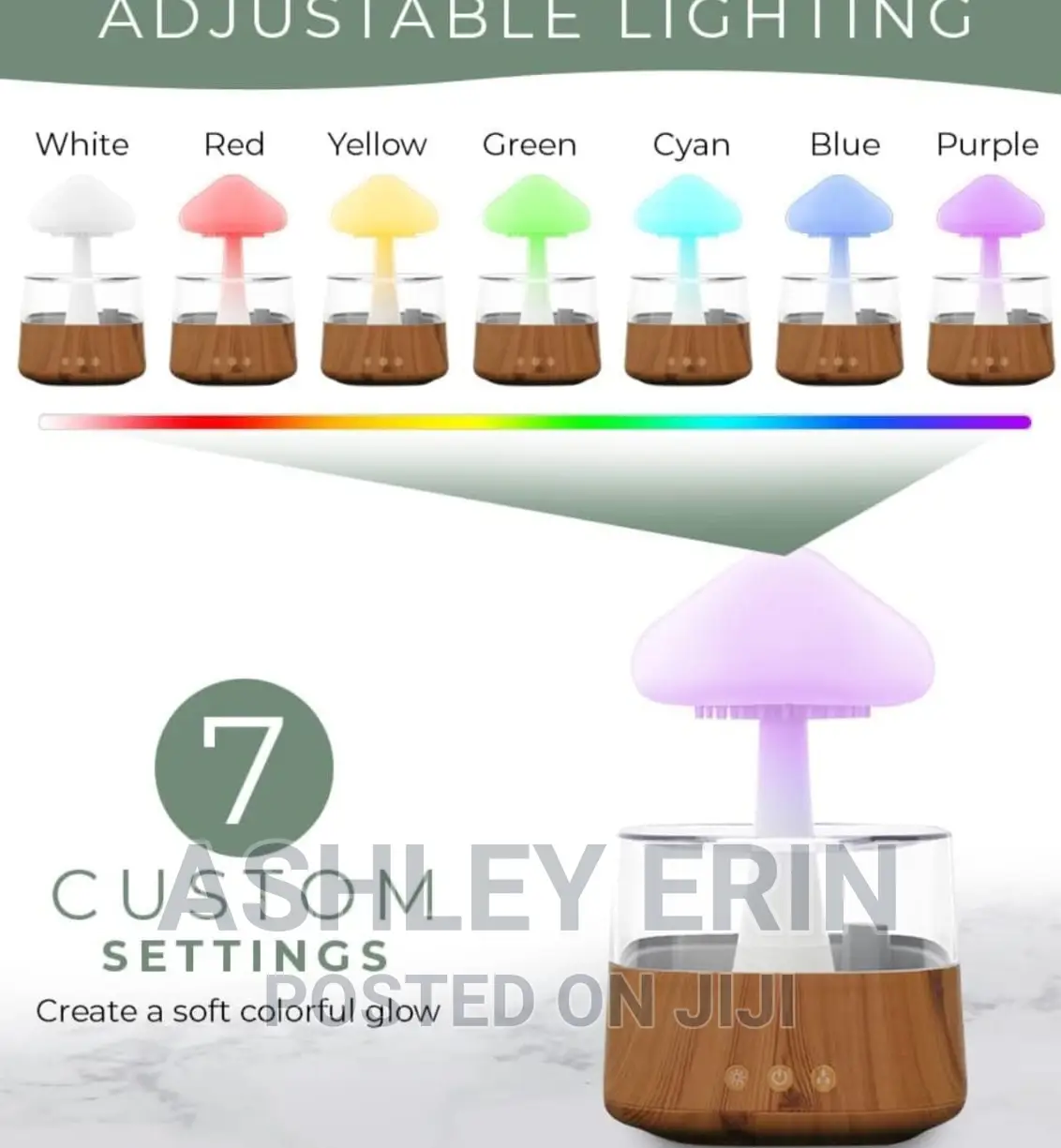 4 in 1 Aroma Diffuser Rain Cloud Mushroom Humidifier