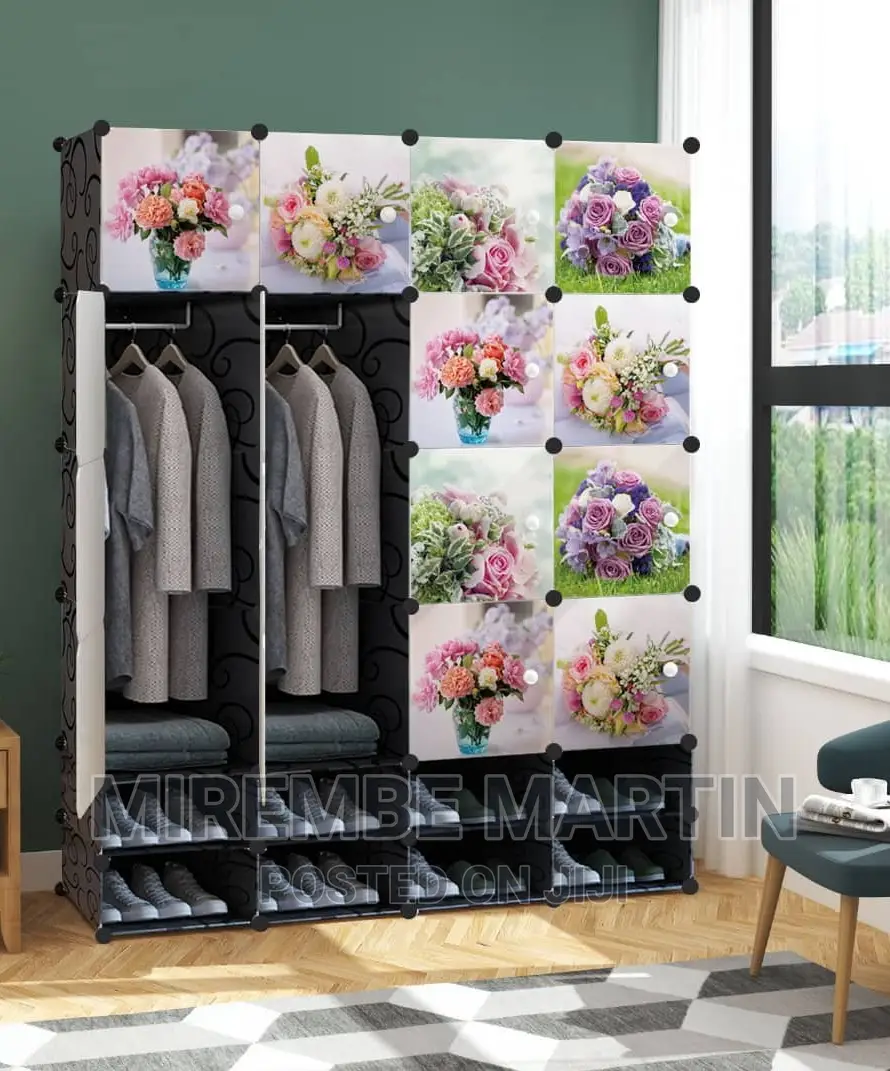 4 Door Portable Plastic Wardrobe