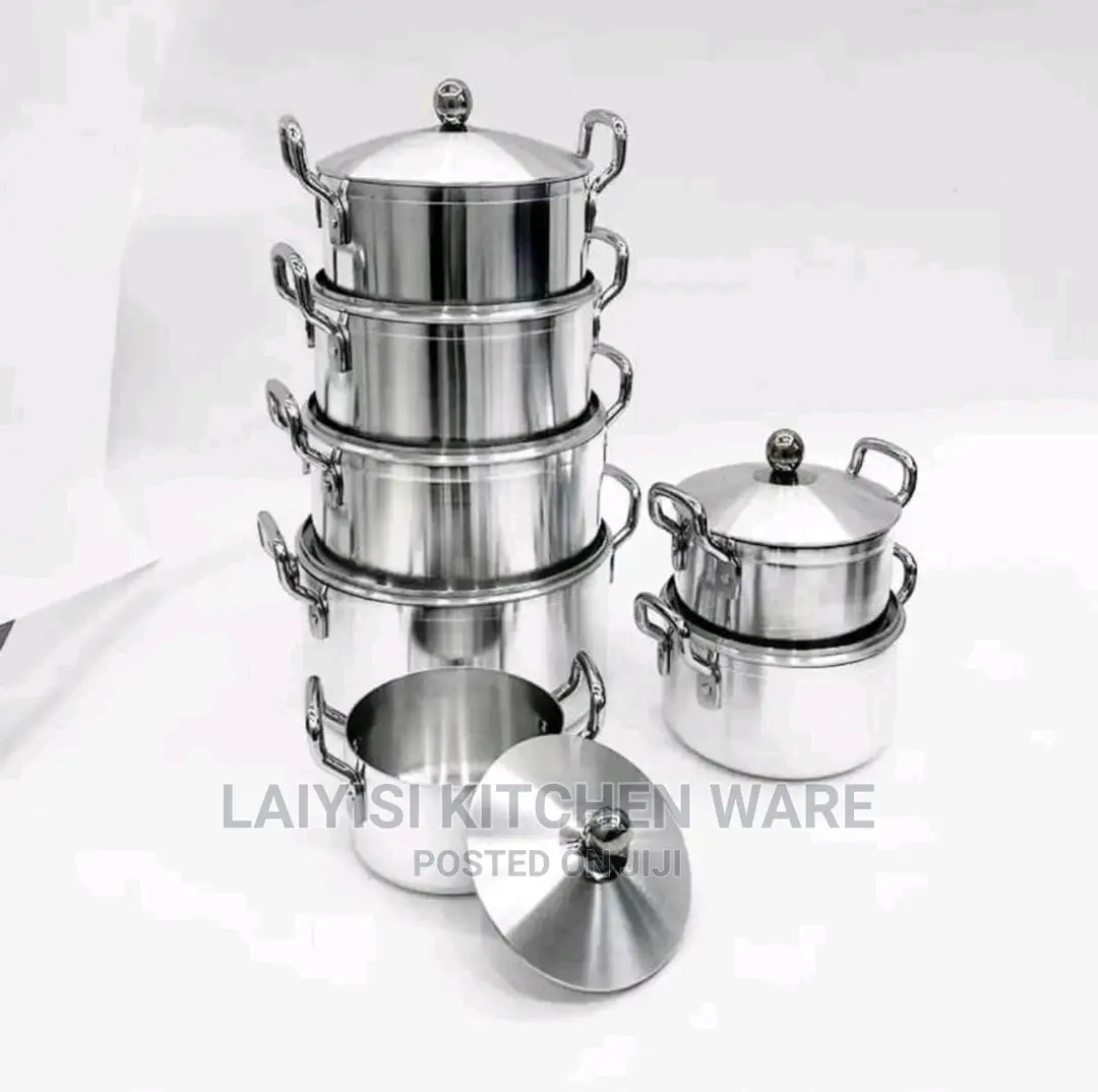 7piece Aluminum Cookware for Cooking and Serving