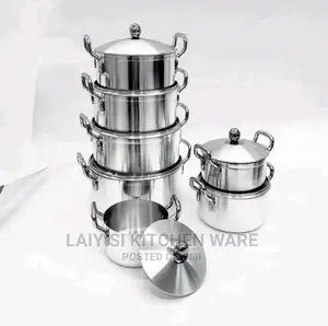 7piece Aluminum Cookware for Cooking and Serving