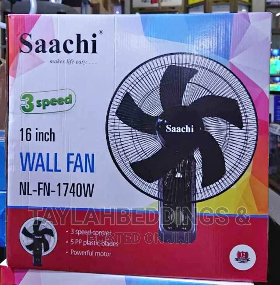 Black Electricity Saachi Wall Fan