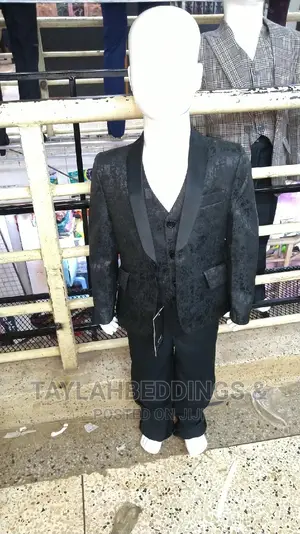 Black Youth Tuxedo Suit