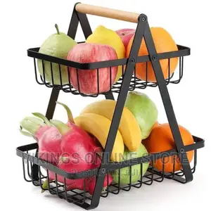 Metallic 2 Layer Multifunctional Organizer Rack