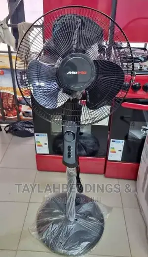 Mewe Pedestal Fan, Black - 16in