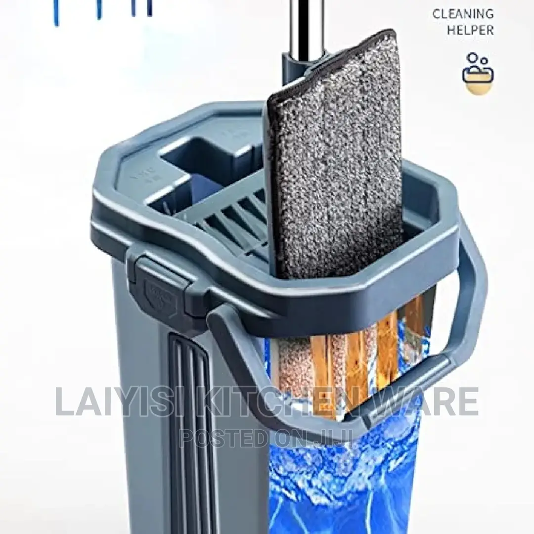 Kit Flat Mop With Bucket Both Wet and Dry