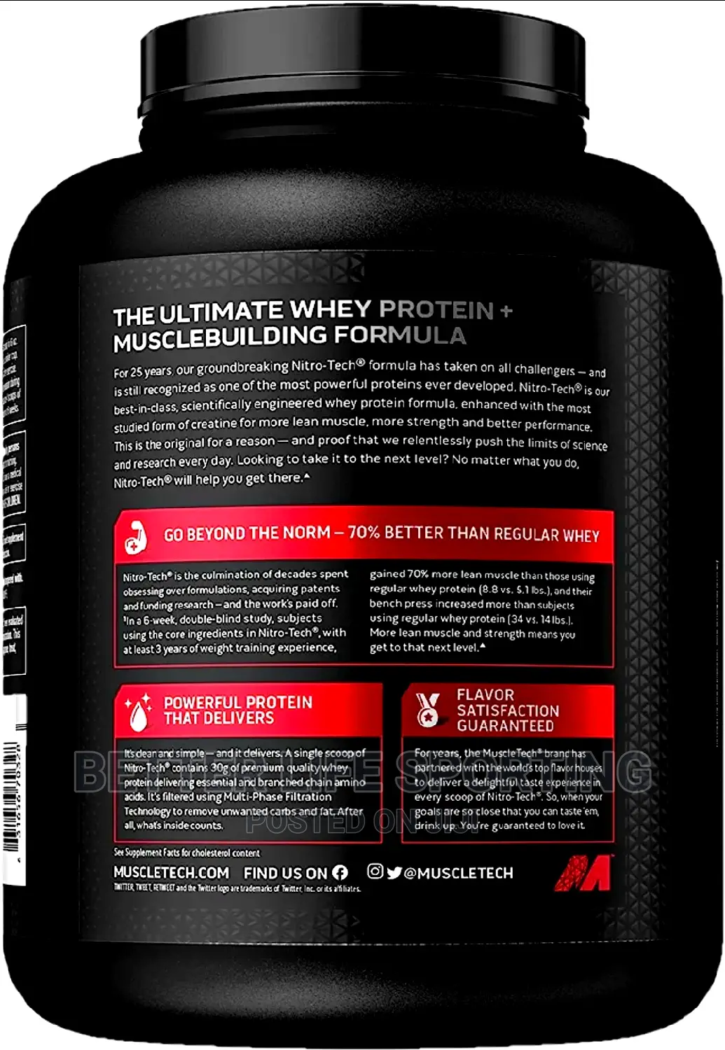 Nitro Tech Whey Protein 4 Lbs(1.8 Kgs)