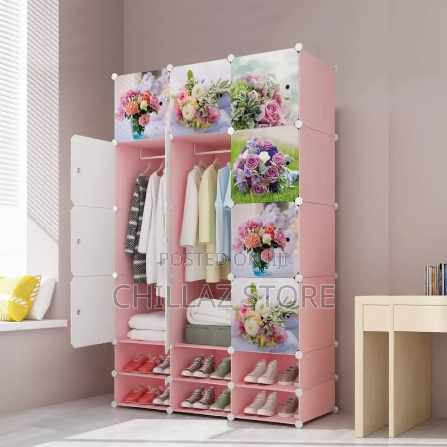 3 Columns Plastic Wardrobe.