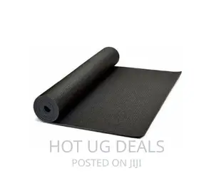 68x24 Inch Yoga Mat With Carrier Moisture Resistance - Black
