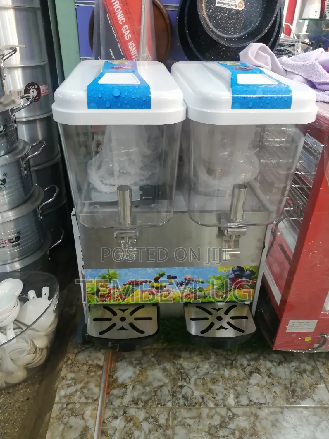 2 in 1. Commercial Double Juice Dispenser