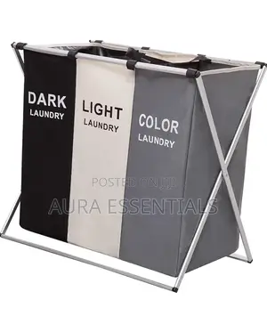 TRI Compartment Sorting Laundry Hamper