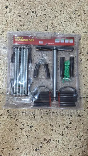 4 Way Training Set(Chest Expander,Rope,Handgrip,Tumy Trimer