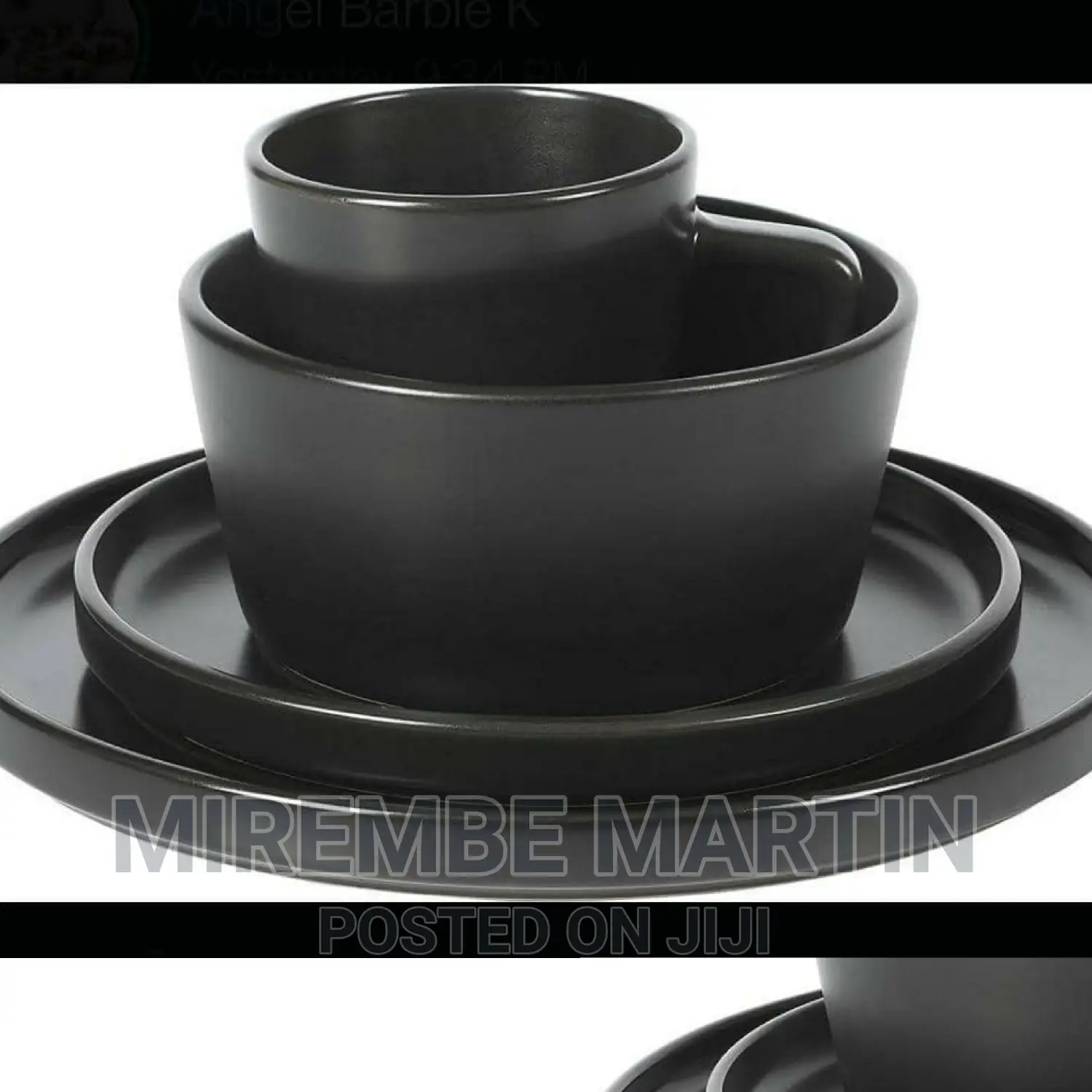 Dinner Set , Black and White