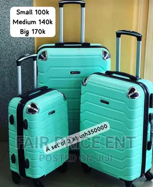 Classy Original Plastic Suitcases. Full Set.( Green)