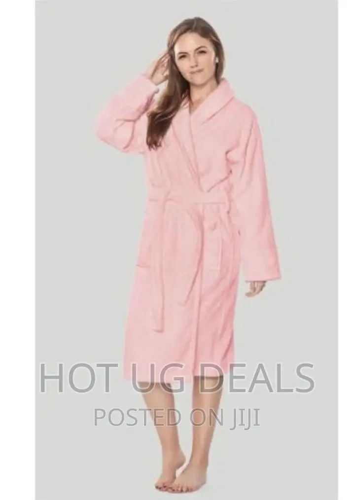 Unisex Adults Cotton Bathrobe - Pink