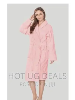 Unisex Adults Cotton Bathrobe - Pink