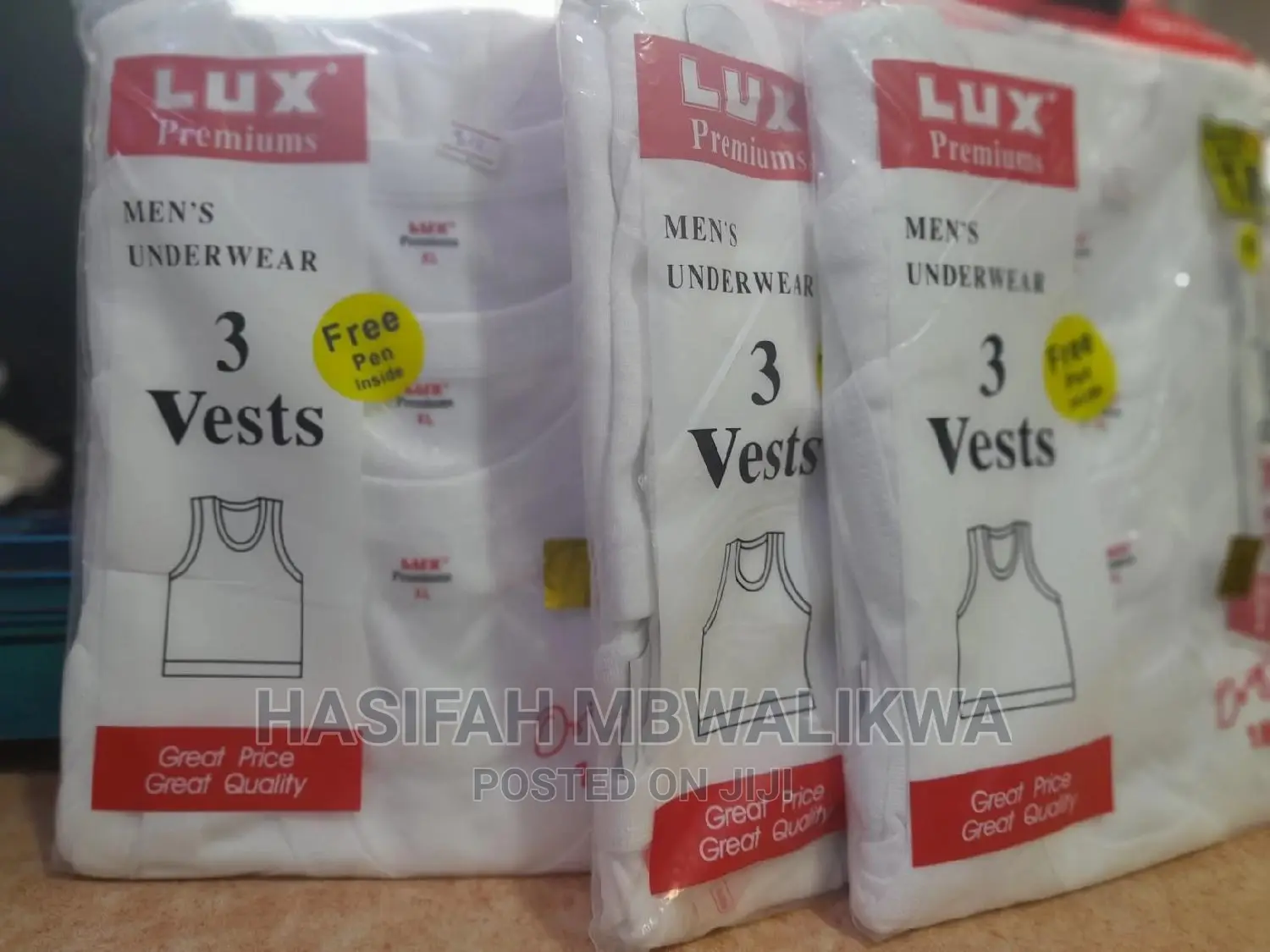 Lux Pack of 3 Men's Vests